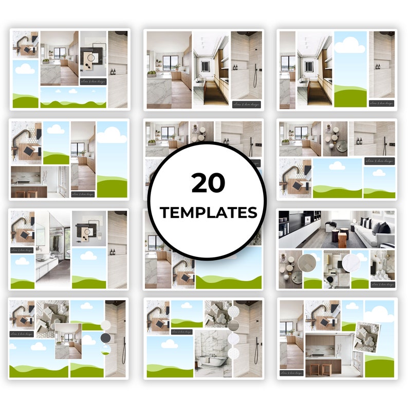 Interior Designer Moodboard Template, Canva Editable Moodboard ...