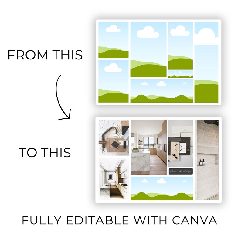 Interior Designer Moodboard Template, Canva Editable Moodboard ...