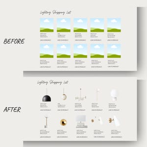 Clickable Shopping List Template Canva | PRO Version | Multiple Layouts + Detailed Specs | Furniture Lighting Plumbing Appliances Hardware image 15
