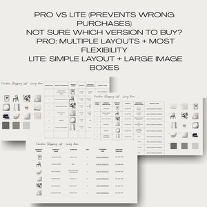 Clickable Shopping List Template Canva | PRO Version | Multiple Layouts + Detailed Specs | Furniture Lighting Plumbing Appliances Hardware image 5