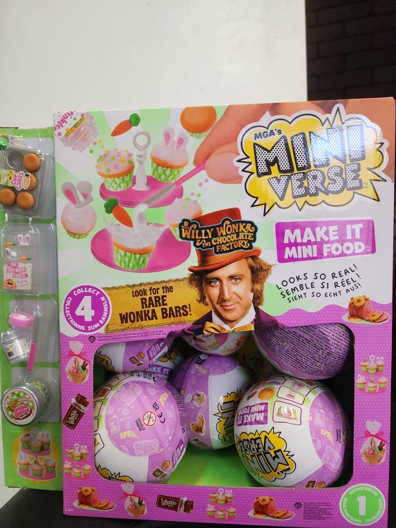 MGA Miniverse Make It Mini Food Spring Series Ham, Egg Basket, Bunny  Cupcakes 