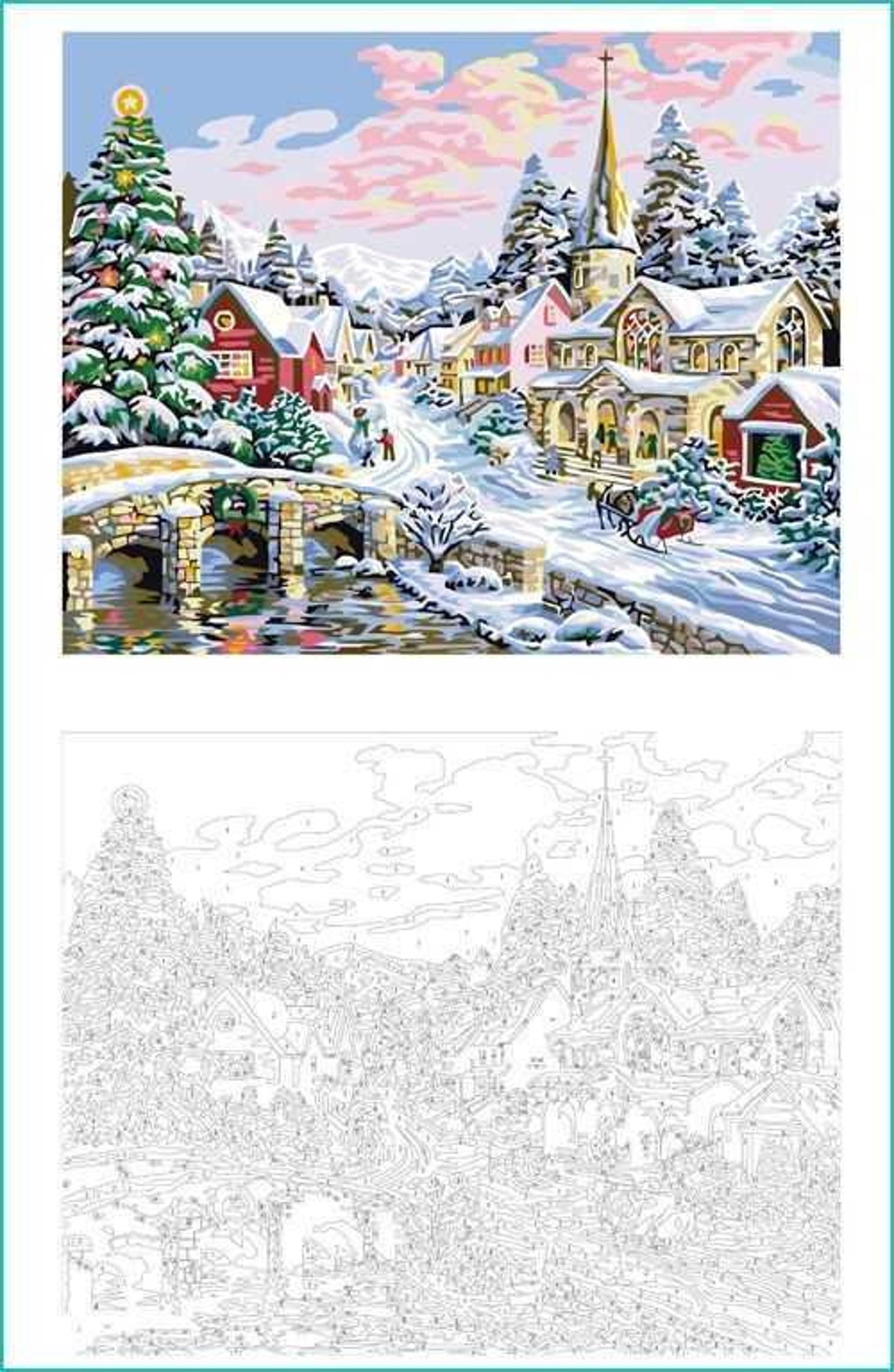 Painting by Number Template, Digital One , Print and Paint 25files, Home Decor, Art - Etsy