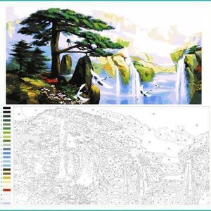 Painting by Number Template, Digital One , Print and Paint 25files, Home Decor, Art - Etsy