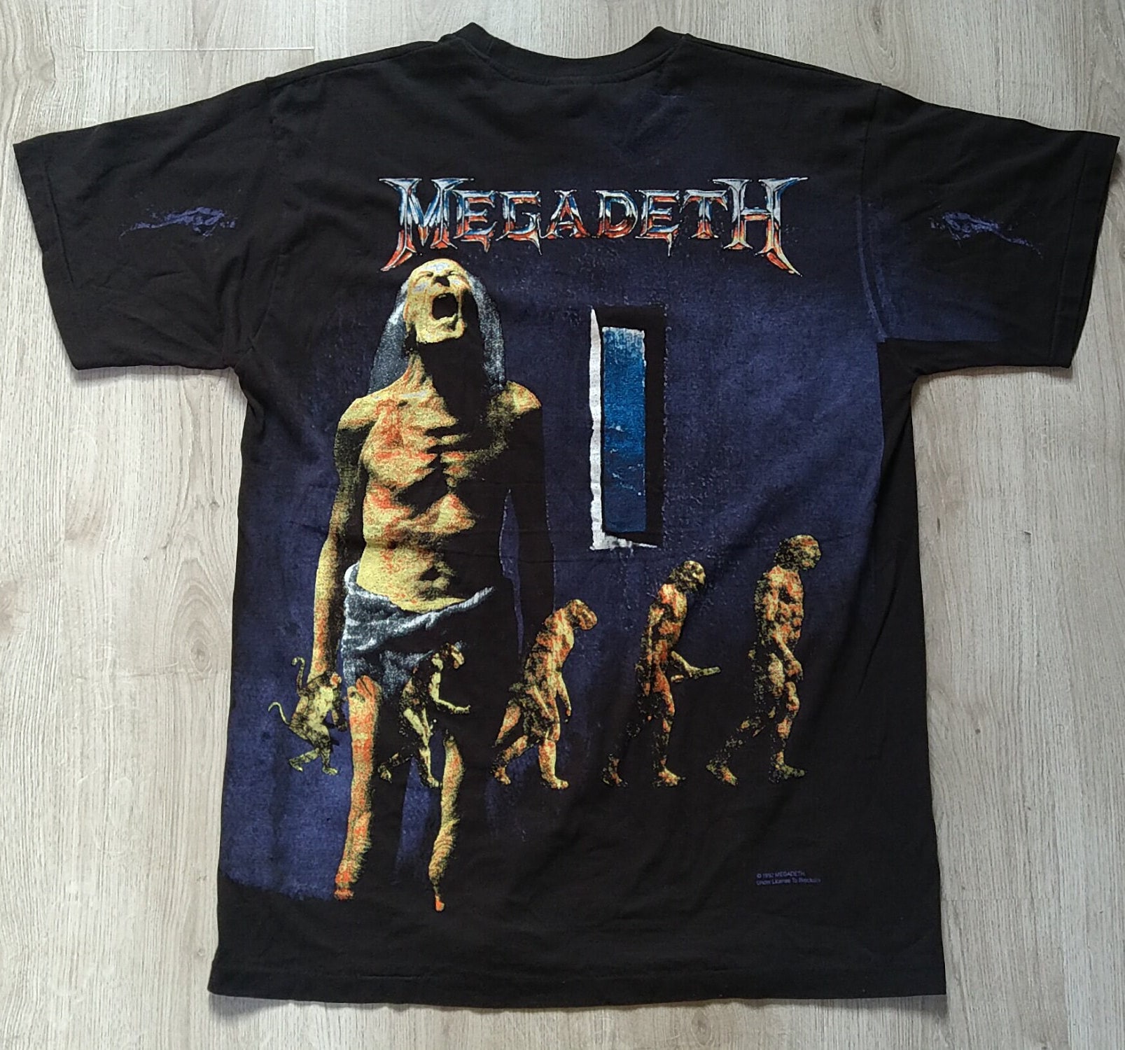 MEGADETH 1992 Tshirt Countdown to Extinction All Over Print