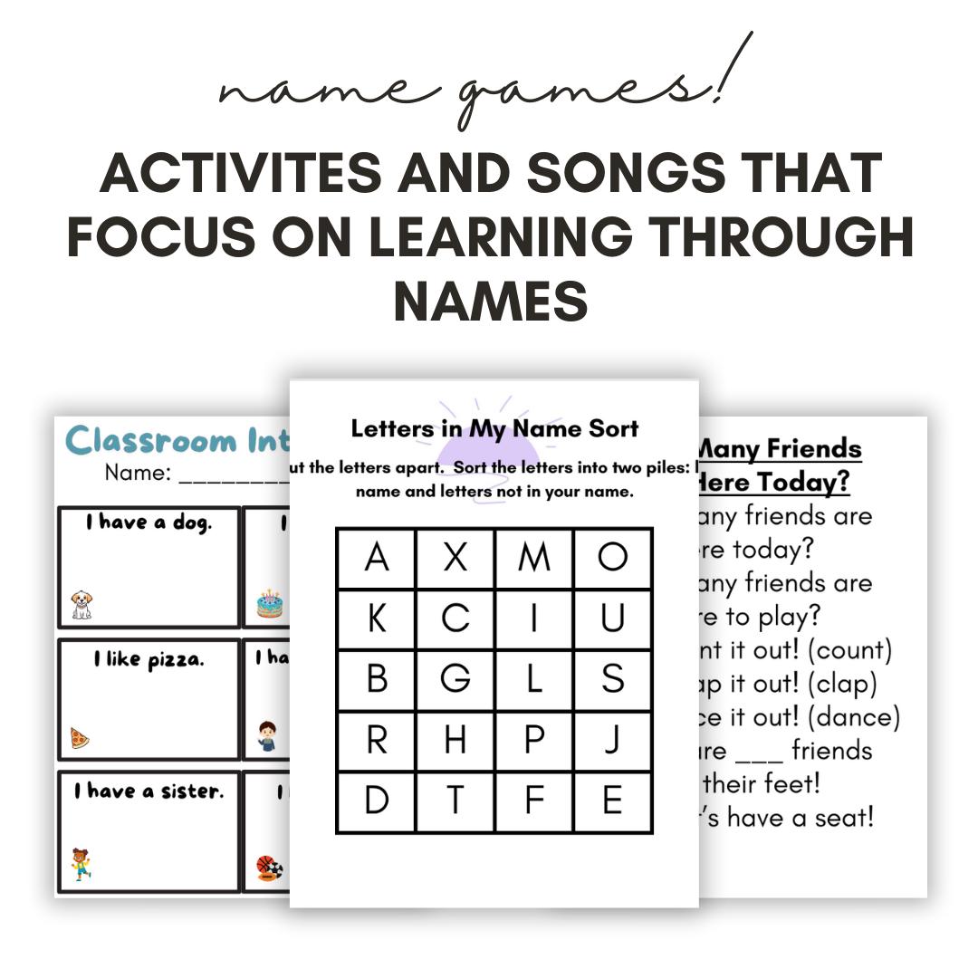Alphabatic Names Name Game Bundle: Your Guide to Building Alphabetic Knowledge Through ...