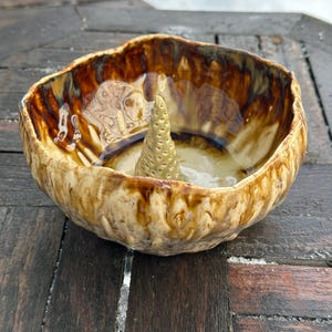 Winterwood Glaze Trinket Bowl - Stoneware Clay - Hand-Built Bowl