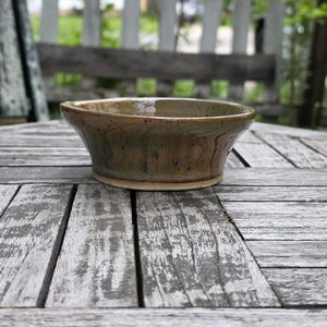 Autumn Green Speckled Bowl - Wheel Thrown Bowl - Stoneware Clay - Handmade Bowl