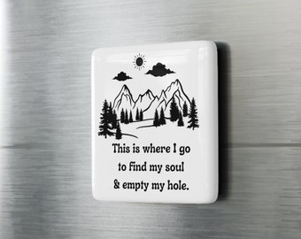 Funny Porcelain Magnet, Square