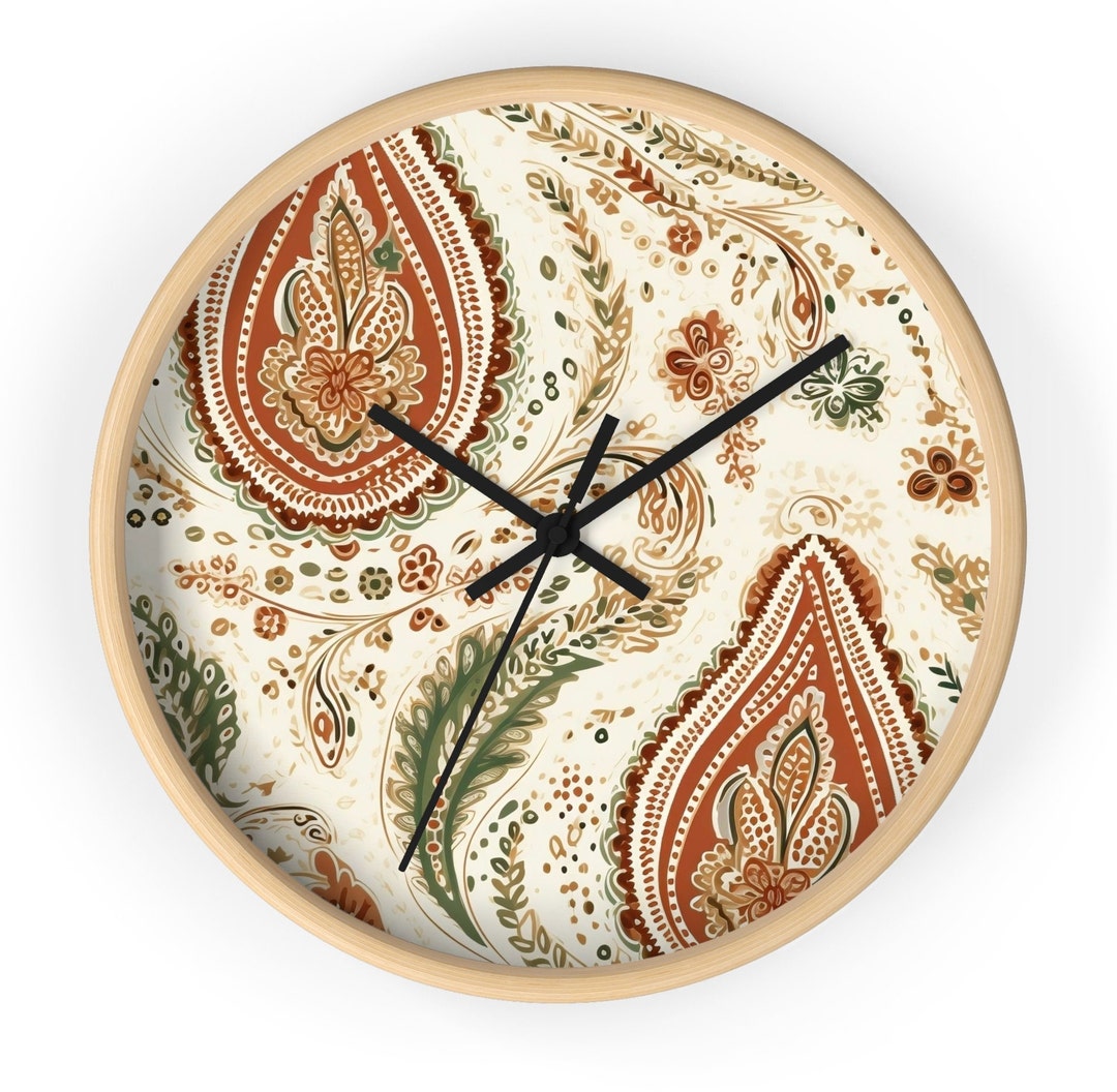 Boho Wall Clock is a 10 Inch Battery Operated Wall Clock Which Would ...
