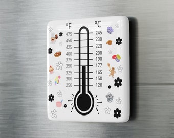 Aimant en porcelaine, outil de mesure de la température carré pour la cuisson de 2 pouces par 2 pouces