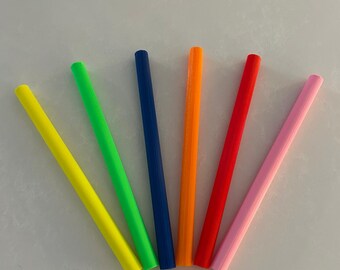 Pajitas reutilizables para granizados: diámetro amplio, colores divertidos