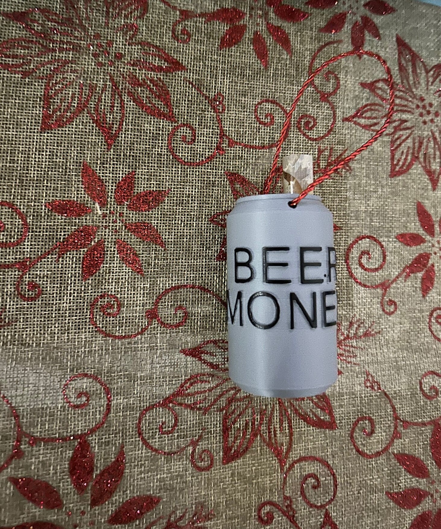 2024 Personalized Beer Can Christmas Ornament Novelty Gift Money Holder