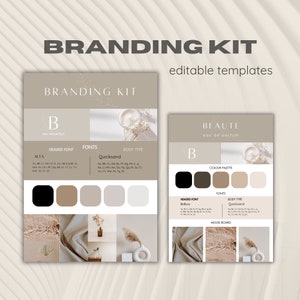 Plantilla de kit de marca/ Plantilla Canva/ Paleta de colores del tablero de humor / Plantilla Canva/ Plantilla Canva neutra/ Kit de marca/ Kit de marca neutra