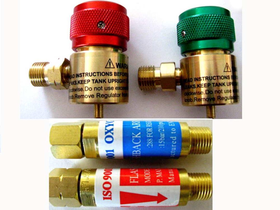 Régulateurs Pour Chalumeau De Bijoutier - Propane Et Oxygène Avec Soupapes Type Smith - Neuf