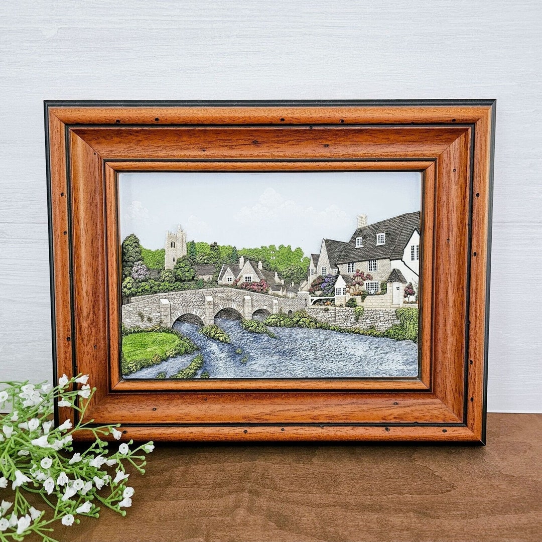 Friar Crafts England Original 3D Hand Painted Picture Castle Coombe ...