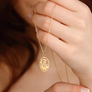 14K Gold Allah Halskette: Arabische Kalligraphie Islamischer Schmuck