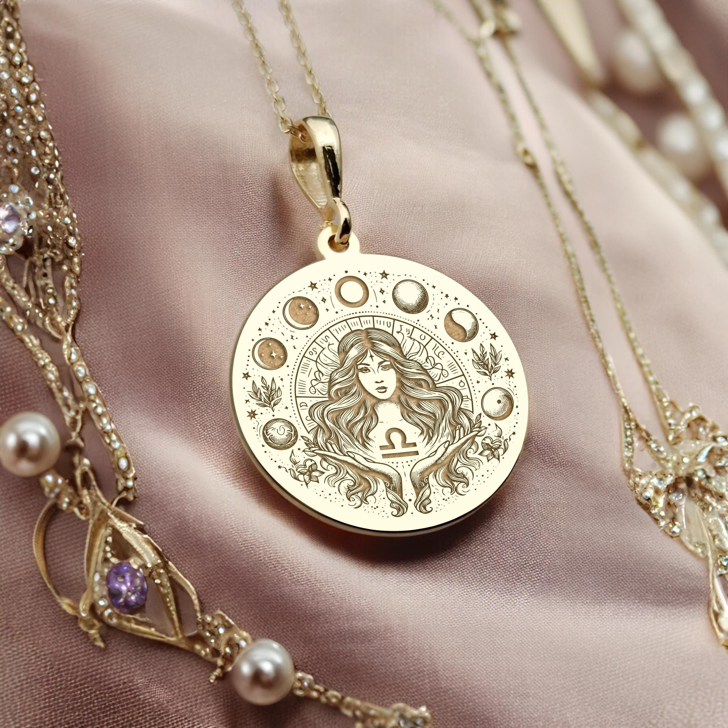 Tiny Libra Necklace - Etsy