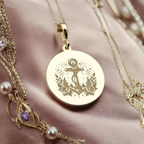 2 pendenti con ancora in stile vintage, design antico, ciondoli in smalto, collana Mala Yoga, barca da pesca in mare, fornitura di gioielli Boho. - Italia