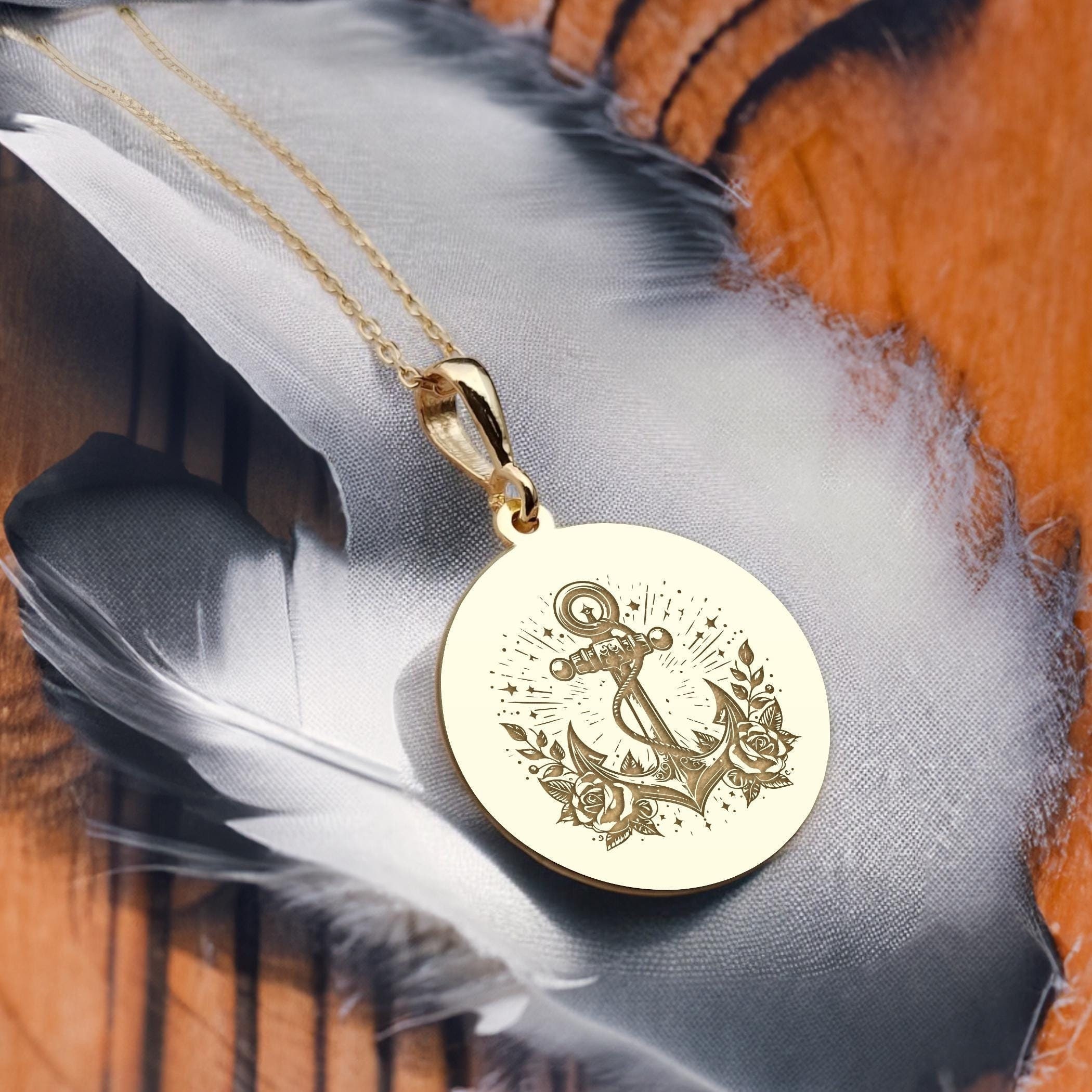 Inilbran Collana Girocollo Con Ancora Boho Collana Vintage Con Ancora Da Barca Collana D'oro Ciondolo Con Ancora Da Mare Collana Minimalista Con Catena D'ancora Gioielli Per Donne E Ragazze