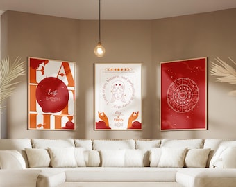 Custom Zodiac Birth Chart Poster Set: Personalized Astrology Art (Digital Design)