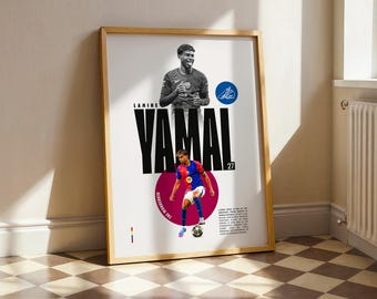 Lamine Yamal Poster - Modernes Grafikdesign - Für Fußball Fan Download - Geschenk zum Selbstausdrucken