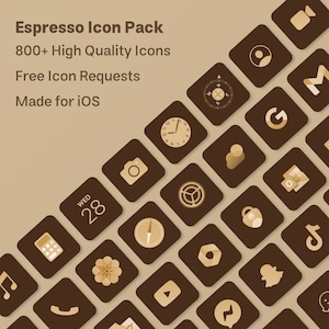 Espresso Icon Pack – Includes 800+ Icons and Free Custom App Icon Requests