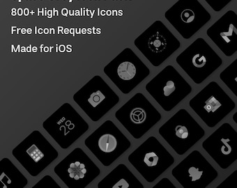 Space Grey Icon Pack - Enthält mehr als 800 Icons und kostenlose Symbolanfragen für benutzerdefinierte App