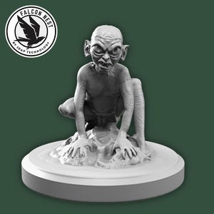 Gollum beeldje voor War Of The Ring - schepsel stiekeme bedrieger kostbare ring collectible figuur 3D print model hars bordspel