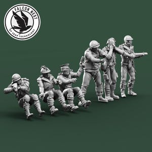 Rebellenpolizisten – grüne Miniaturen Real Edge Cyberpunk-Modelle Shadowrun RPG Post-Apo Infinity Gaming-Kampfsystem Gaslands 20 mm 28 mm 32 mm