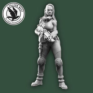 Indian Warriors - Miniature Figure Tabletop Gaming Wargaming Miniatures SciFi 3D Printed Female Warrior Cyberpunk Space 20 mm 28 mm 32 mm