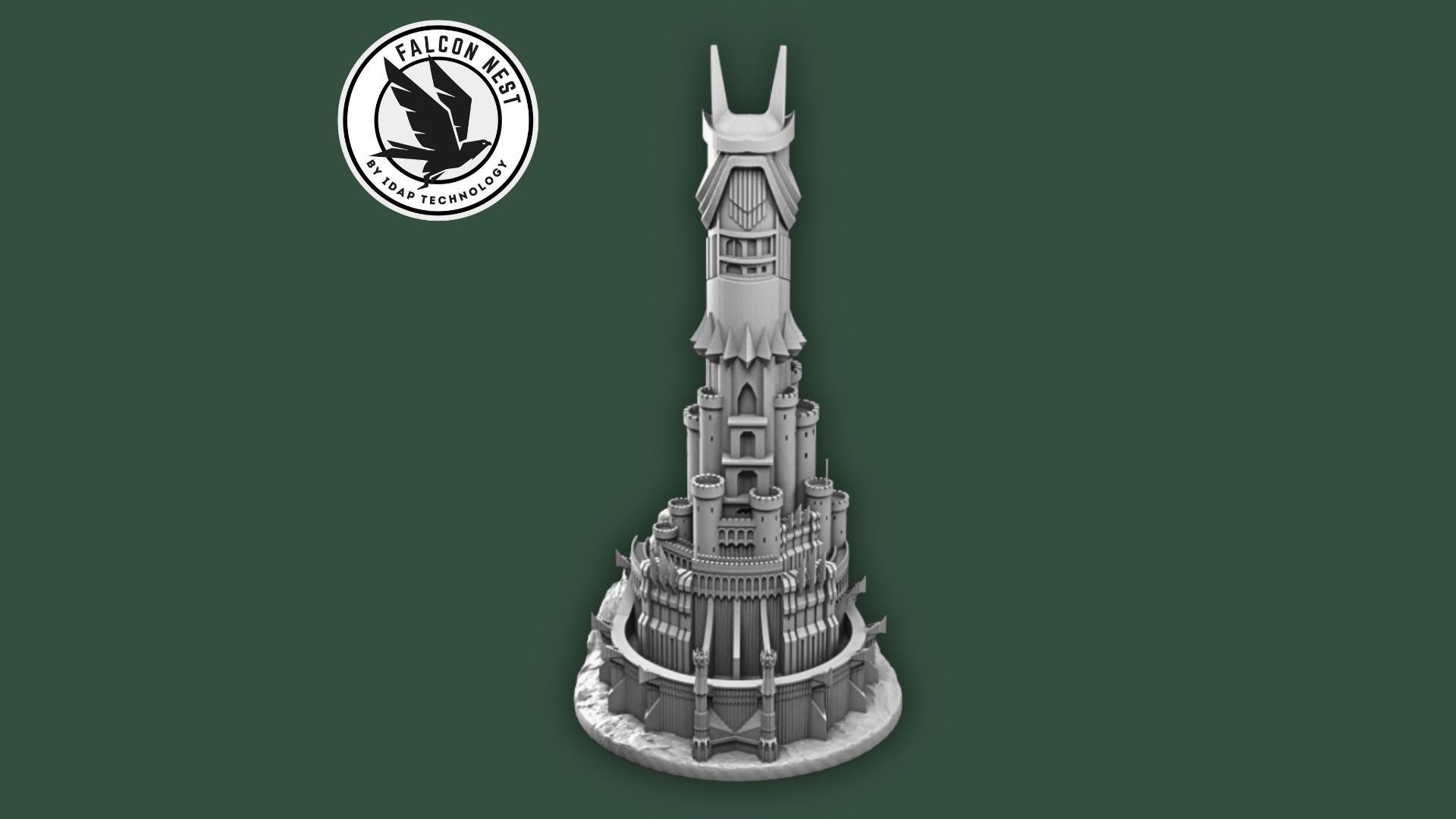 Metal Earth Puzzle 3D Tour Orthanc - Le Seigneur des Anneaux - Maquettes à construire - Niveau modéré - 4 x 3,5 x 22,3 cm