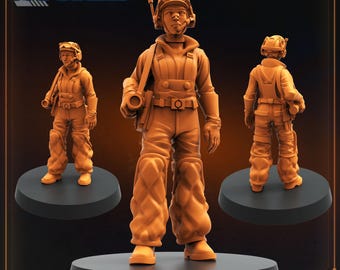 Ruimtebemanning Mechanic Hoogwaardige SciFi Miniatuurverzamelaar Hars Tafelblad Wargaming Tactische Diorama's Strategie