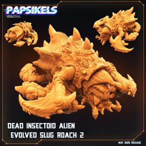 Dead Insectoid Alien Evolved Slug Roach 2 – Enhanced Sci-Fi Alien Creature Resin Miniature Horror Wargaming Dioramas Painting