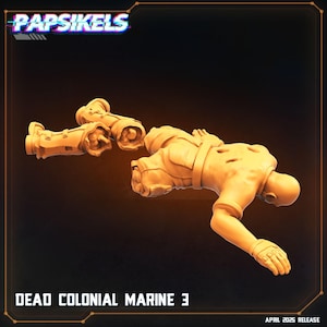Dead Colonial Marine #3 - Omålad Diorama Futuristisk SciFi Alien Krigsspel Modellpapsikels miniatyrer militära skalor