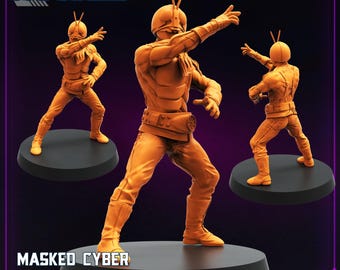 Masked Cyber Rider Classic v3 Hoogwaardige SciFi Miniatuurverzamelaar Tactische Hars Wargaming Tafelblad Strategie Diorama's