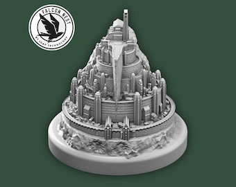 War of The Ring Minas Tirith - ancient city battle fortress human kingdom expansion 3d print model resin board game