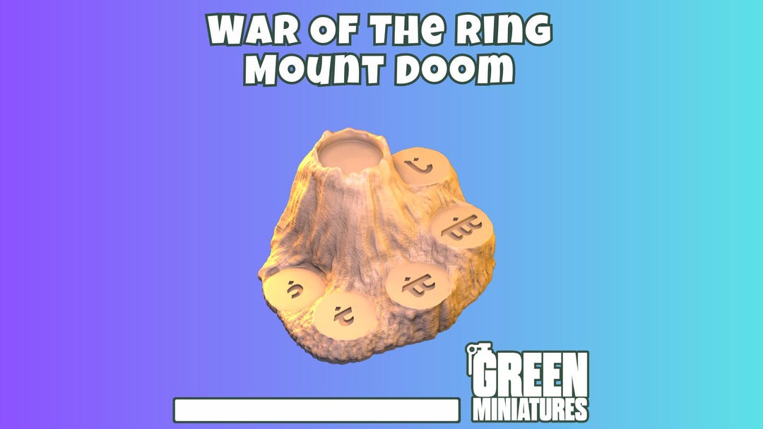 War of the Ring Mount Doom Normal Map Resin Casting Custom Board Games ...