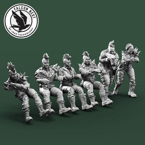 Spreaders of Anarchy grüne Miniaturen Real Edge Cyberpunk-Modelle Shadowrun RPG Post-Apo Infinity Gaming-Kampfsystem Gaslands 20 mm 28 mm 32 mm