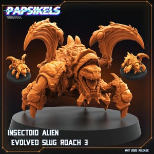 Insectoid Alien Evolved Slug Roach 3 SciFi Miniature Tactical Resin Wargaming
