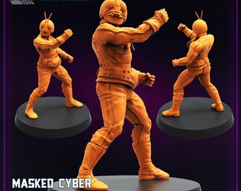 Masked Cyber Rider Classic v2 Hoogwaardige SciFi Miniatuurverzamelaar Tactische Hars Wargaming Tafelblad Strategie Diorama's