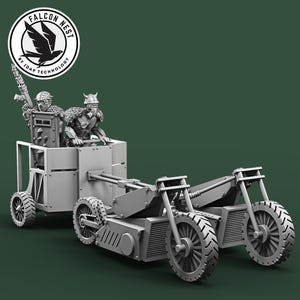Postapo Chariot – grüne Miniaturen Real Edge Cyberpunk-Modelle Shadowrun RPG Post-apo Infinity Gaming-Kampfsystem Gaslands 20 mm 28 mm 32 mm
