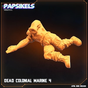 Dead Colonial Marine #4 - Alien Model Krigsspel Miniatyr SciFi Futuristisk Diorama Papsikels Miniatyrer Militära Skalor