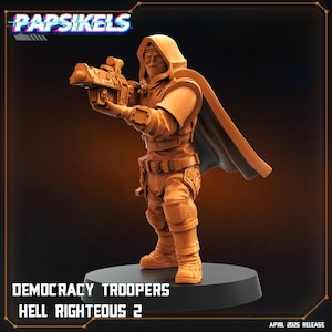 Democracy Troopers Hell Righteous #2 - Modell Omålad Alien SciFi Krigsspel Miniatyr Futuristiska Papikels miniatyrer militära skalor