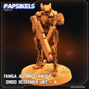 Fkmsa Advance Battle Droid Redeemer - Dystopische Sci-Fi Battle Miniature voor RPG&#39;s en Wargaming 3D-geprint harsmodel voor tactische rollenspellen