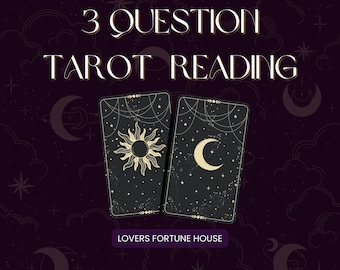 SAME HOUR - TAROT Reading - Ask Any 3 Questions- General Spiritual Advice - Fast reading - 3 Questions - Psychic Reading