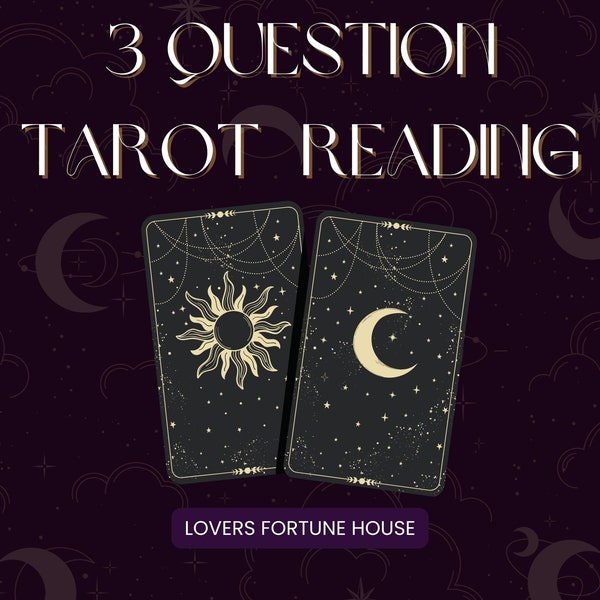 SAME HOUR - TAROT Reading - Ask Any 3 Questions- General Spiritual Advice - Fast reading - 3 Questions - Psychic Reading