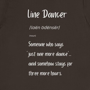 Camiseta con definición de bailarín de línea / Camiseta divertida de baile en línea / Regalo de baile country