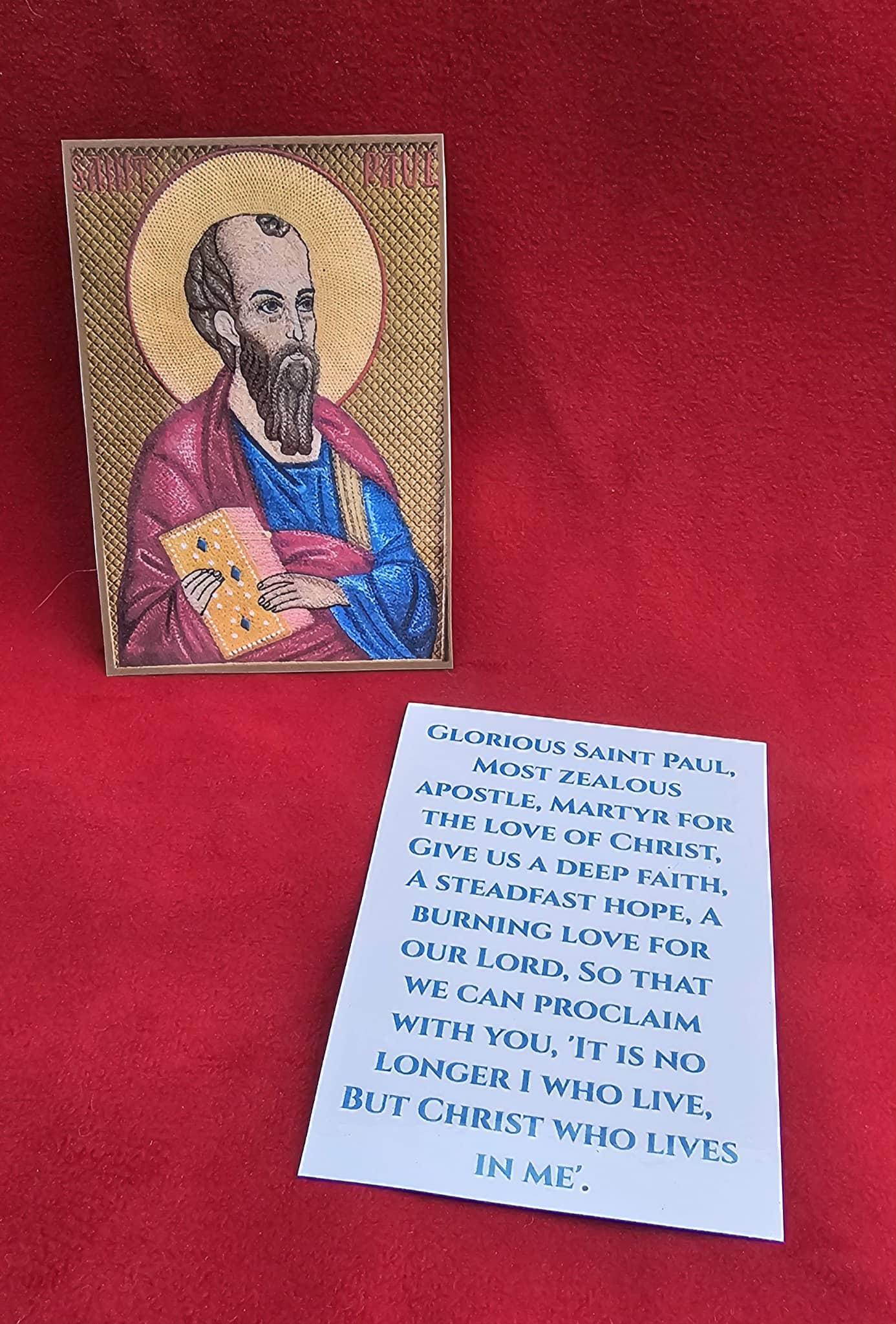 Saint Paul the Apostle – Laminated Orthodox Prayer Card – Pocket-size ...