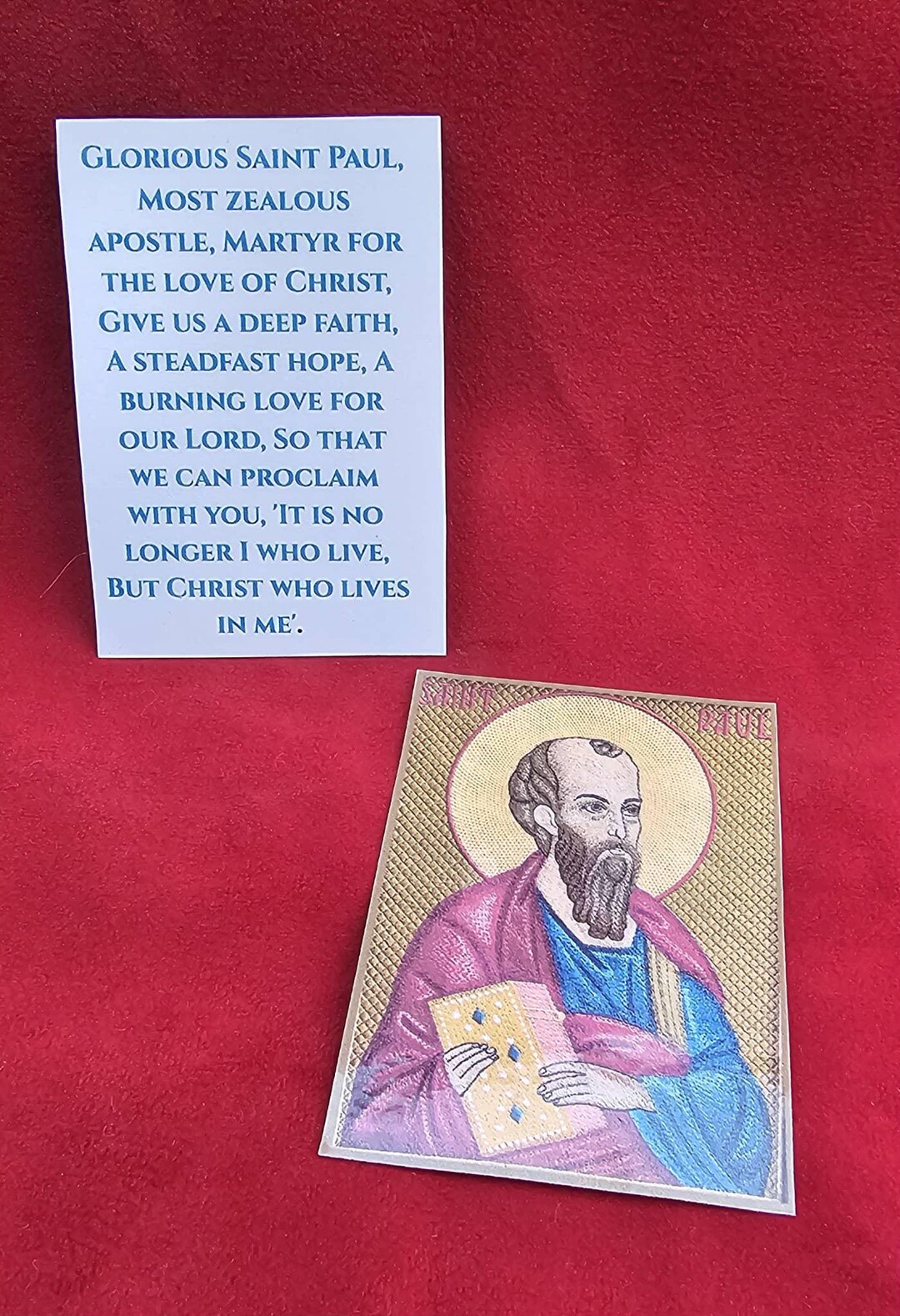Saint Paul the Apostle – Laminated Orthodox Prayer Card – Pocket-size ...