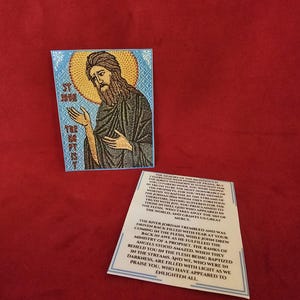 Johannes der Täufer Laminierte kyrillische Gebetskarte